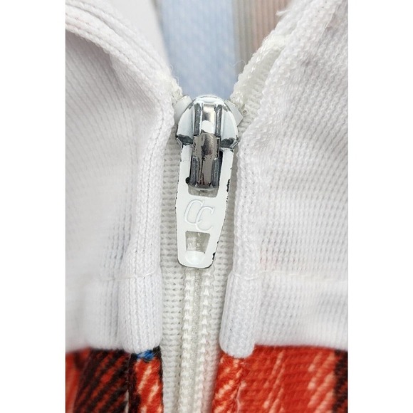 Vintage 70s Sears Retro Plaid Smock Large Pockets CC Zipper Women's Medium - Picture 8 of 12